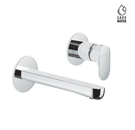 LINFA II 69428E/27852 valamusegisti seinast, jooksutoru L-170mm- kroom, must matt, valge matt, satiin titanium, satiin kuld, satiin vask, läikiv vask