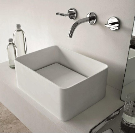 LAB 7L033BI valamu tööpinnale 400x300h-170mm- matt valge Corian