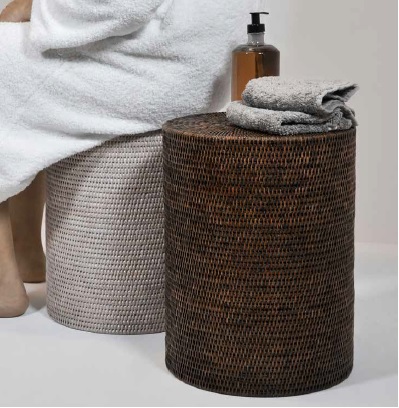 BASKET STOOL rotangist tumba- hele rotang, tume rotang
