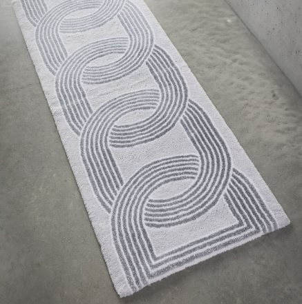 DEAUVILLE vannitoavaip, 60% puuvill/25% akrüül/15% lurex, 1 muster ja 2 suurust- 60x100cm, 60x160cm – PIIRATUD KOGUS!