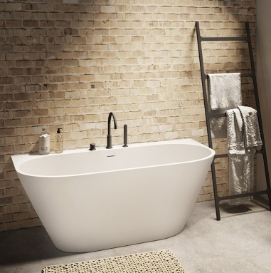 DECO WALL seinaäärne vann, 1660x810xh-630 mm- Silkstone viimistlused matt valge, matt beež, matt hall, matt grafiit