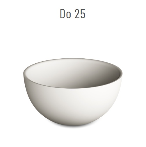 DO 25 valamu väiksesse ruumi, Ø 250xh-120mm, Silkstone viimistluse- matt valge, matt hall, matt beež, matt grafiit