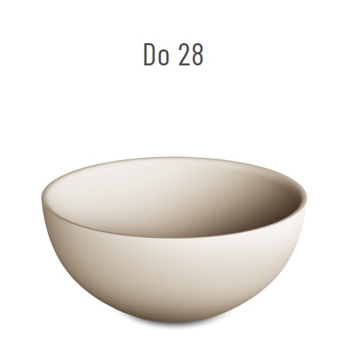 DO 28 valamu väiksesse ruumi, Ø 280xh-120mm, Silkstone viimistlused- matt valge, matt hall, matt beež, matt grafiit