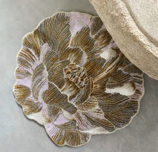 GOLDA vannitoavaip, 75% Egiptuse pikakiuline puuvill/15% akrüül/10% lurex, 1 muster, 1 suurus- diam 100cm