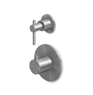 HELM ZHL659.X_R97820 termostaadiga dušisegisti, 1 kinni-lahti nupp, AISI 316L- 6 viimistlust 3 variandis: harjatud sile, harjatud vertikaalne muster, harjatud diagonaalmuster