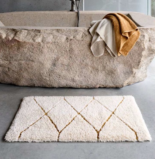 HERITAGE vannitoavaip 70% Egiptuse pikakiuline puuvill, 28% akrüül/2% lurex, 1 muster & 1 suurus- 60x100cm