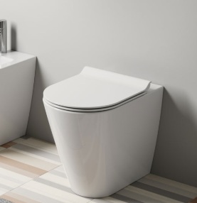 KUBE-X põrandal seisev rimless wc-pott