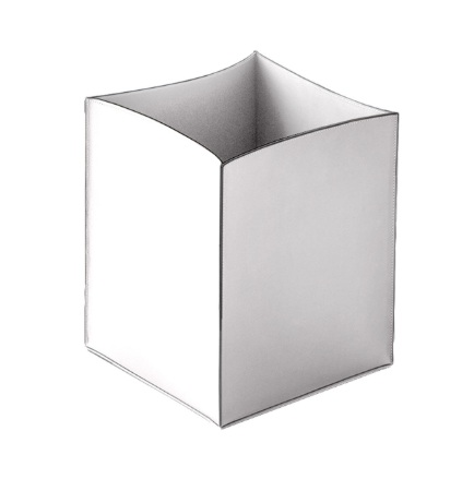 NAPPA PK paberikorv 13L, 240x240xh-280mm, akrüülist sisemine konteiner, täisnahk- lumivalge, suitsuhall, mustjaspruun
