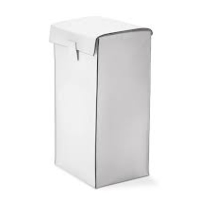 NAPPA WB mustapesukast, 300x370xh-660mm, akrüülist sisemine konteiner, täisnahk- lumivalge, suitsuhall, mustjaspruun