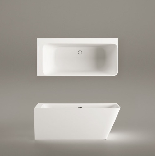 QUADRO CORNER D vann 1600x750xh-600mm, sobib nurka, Silkstone viimistlused- matt valge, matt hall, matt beež, matt grafiit
