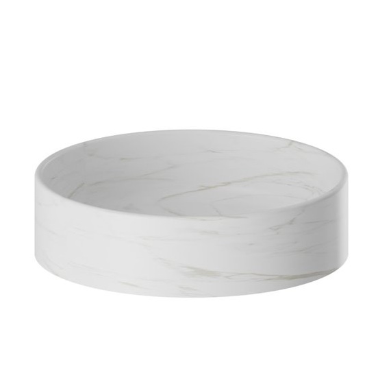 SOLO MARBLE 66381 kätepesuvalamu tööpinnale, d-412xh-110mm- Calacatta valge marmor