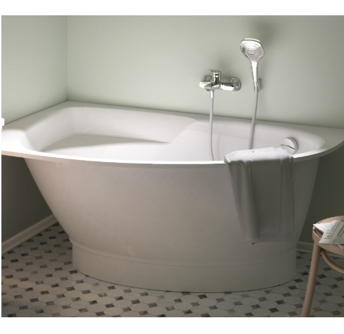 TRE 150 D nurgavann 1500x1000xh-640mm, madal või kõrge paneeliga- CastStone läikivad viimistlused